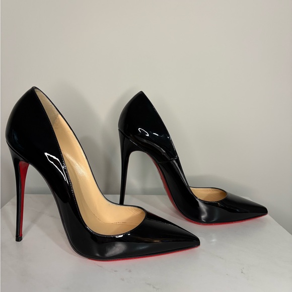 Christian Louboutin So Kate Black Patent Heels with Red Soles - Picture 5 of 7